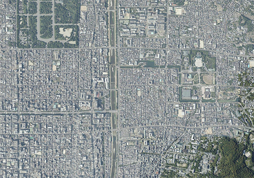 地理院地図(ｼｰﾑﾚｽ空中)